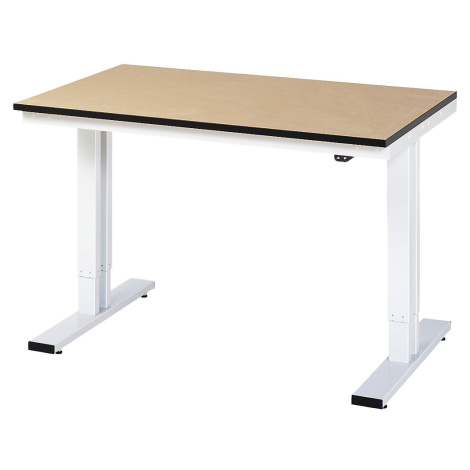 RAU Psací stůl s elektrickým přestavováním výšky, deska z MDF, nosnost 300 kg, š x h 1250 x 800 