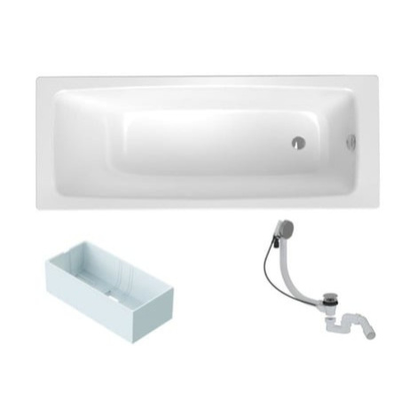 Obdélníková vana SAT Feel 170x75 cm smaltovaná ocel levá i pravá SATBVFEEL170753