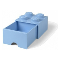 Lego® úložný box 250x252x181 se šuplíkem světle modrý
