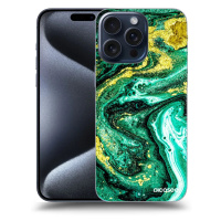 Silikonový černý obal pro Apple iPhone 16 Pro Max - Green Gold