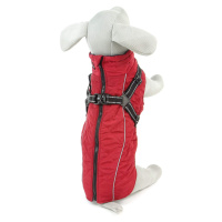 Vsepropejska Outdoorová zateplená bunda pro psa Barva: Červená, Délka zad (cm): 41, Obvod hrudní