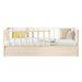 Dětská postel 100x200cm se zábranami a zásuvkou fairy - dub světlý