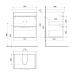 Bruckner NERON umyvadlová skříňka 57,5x64x44,7 cm, bílá