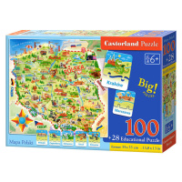 mamido Castorland Puzzle Mapa Polska 100 dílků a kvíz