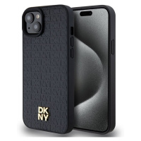 Pouzdro DKNY PU Leather Repeat Pattern Stack Logo Magsafe zadní kryt Apple iPhone 13 Black