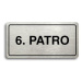 Accept Piktogram "6. PATRO" (160 × 80 mm) (stříbrná tabulka - černý tisk)