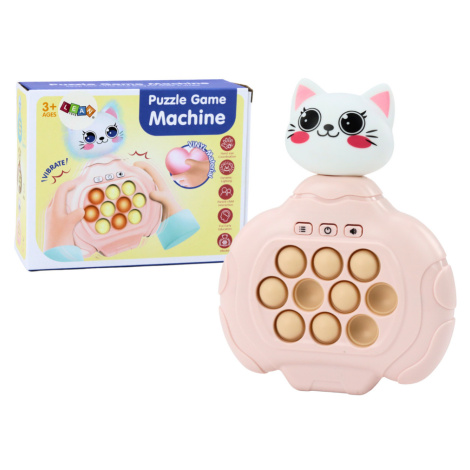 mamido  Hra Pop-It Kočička růžová konzole na zručnost senzorický ovladač vibrace