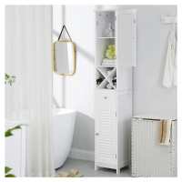 Koupelnová skříňka vysoká úzká bílá 32 x 170 x 30 cm