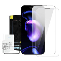 Baseus Crystal Tvrzené sklo odolné proti prachu 0,3 mm pro iPhone 14 Pro Max (2 ks)