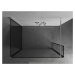 MEXEN/S Kioto Sprchová zástěna WALK-IN 100 x 80 x 40 cm, černý vzor, chrom 800-100-080-221-01-70