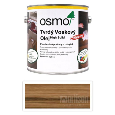 OSMO Tvrdý voskový olej barevný pro interiéry 2.5 l Hnědá zem 3073
