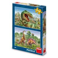 Dino puzzle souboj dinosaurů 2 x 48 dílků