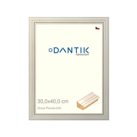 DANTIK rámeček 30 × 40, Grace Piccola bílý plexi čiré