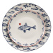 Porcelánový jídelní talíř s motivem ryby Sun Sea and Fish – 26 cm