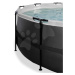 Bazén s filtrací Black Leather pool Exit Toys kruhový ocelová konstrukce 427*122 cm černý od 6 l