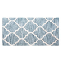 Světle modrý bavlněný koberec 80x150 cm YALOVA, 57827