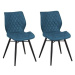 Sada dvou modrých jídelních židlí LISLE, 133901