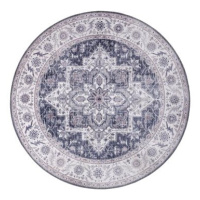 Nouristan - Hanse Home Kusový koberec Asmar 104003 Mauve/Pink kruh 160 × 160 cm