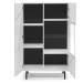 GAB Vitrínová skříň VEROLA WIT90, 90 cm Barva dřeva: Bílá Mramor