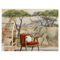 Yokodesign Tapeta Safari zvířátka rozměry: výška 250 cm