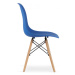Set jídelních židlí OSAKA modré (hnědé nohy) 4ks