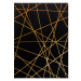 Kusový koberec Gloss 406C 86 geometric black/gold 160x220 cm