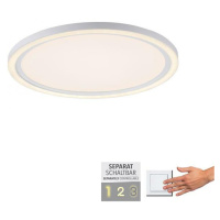 LEUCHTEN DIREKT is JUST LIGHT LED stropní svítidlo bílé kruhové ovládání vypínačem teplá bílá pa