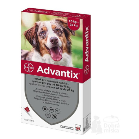 Advantix Spot On 1x2,5ml pro psy 10-25kg (1 pipeta) + DÁREK PONOŽKY