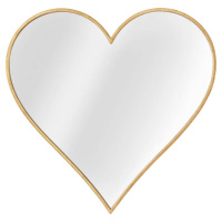 Nástěnné zrcadlo v rámu ve zlaté barvě Mauro Ferretti Glam Heart