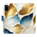 iSaprio flip pouzdro GoldBlue Leaves pro Samsung Galaxy A41