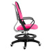 Dětská rostoucí židle s podnoží BAMBINO – látka, černo-růžová