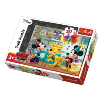 Puzzle TREFL Mickey a Minnie slaví narozeniny 30 dílků