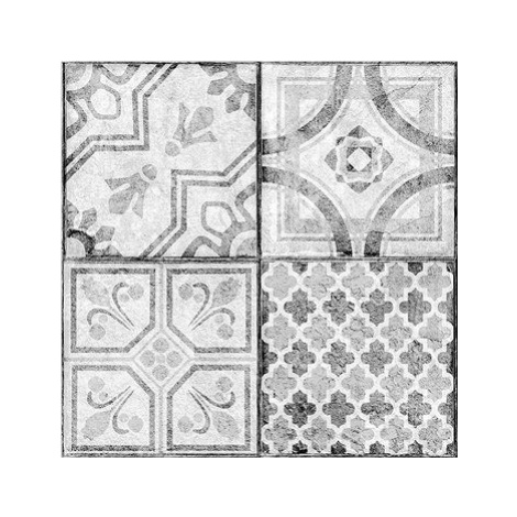 Samolepicí podlahové čtverce "dlaždice vzor šedobílá", 2745043, 11 ks = 1m2 d-c-fix