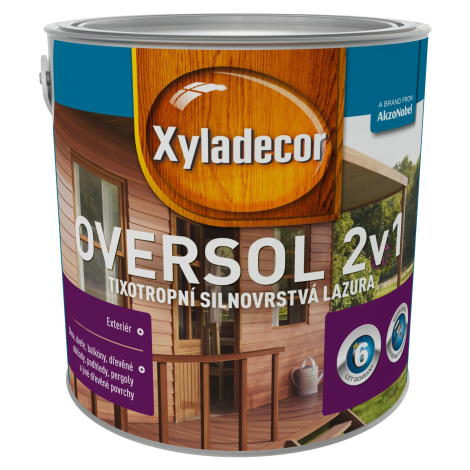 Xyladecor Tixotropní silnovrstvá lazura Oversol 2v1 bílá krycí 2,5 l