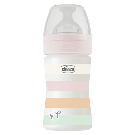 CHICCO - Láhev kojenecká Well-being silikon 150ml děvče