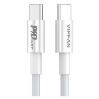 Kabel USB-C na USB-C Vipfan P02, 1 m (bílý)