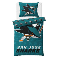 TipTrade Bavlněné povlečení 140x200 + 70x90 cm - NHL San Jose Sharks Shields