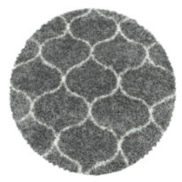Ayyildiz koberce Kusový koberec Salsa Shaggy 3201 grey kruh - 200x200 (průměr) kruh cm