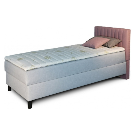 New Design Čalouněná postel NOVO s krátkým čelem | pravá s topperem Extra Rozměr: 90 x 200 cm