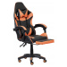 Ergonomická herní židle CLASSIC s podnožkou oranžová