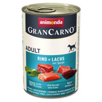 Konzerva Animonda Gran Carno Adult hovězí a losos se špenátem 400g