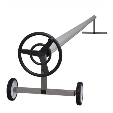 vidaXL Naviják na kryt bazénu s nerezovou základnou