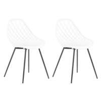 Sada 2 jídelních židlí bíla CANTON, 208618