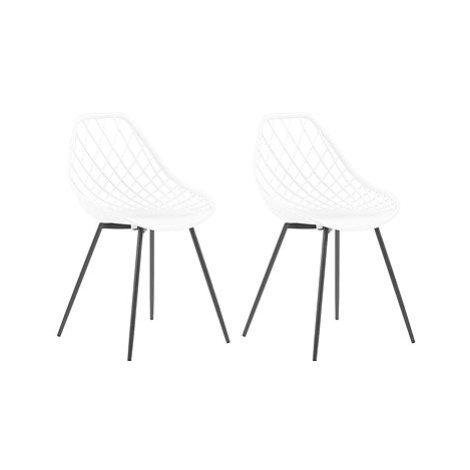 Sada 2 jídelních židlí bíla CANTON, 208618 BELIANI