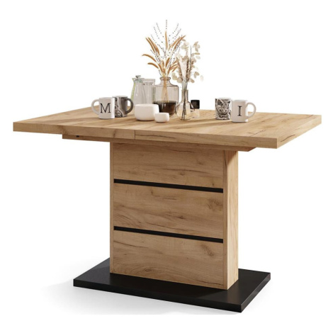 Rozkládací jídelní stůl PAOLO dub craft/černá