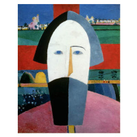 Malevich, Kazimir Severinovich - Obrazová reprodukce The Head of a Peasant, (30 x 40 cm)