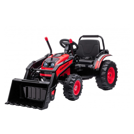 mamido Dětský elektrický traktor s lopatou červený