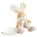 Plyšový zajíček Bunny White Lapin de Sucre Doudou et Compagnie hnědý 31 cm v dárkovém balení od 