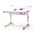 Halmar Dětský výškově stavitelný stůl Collorido bílá + zelená / bílá + růžová