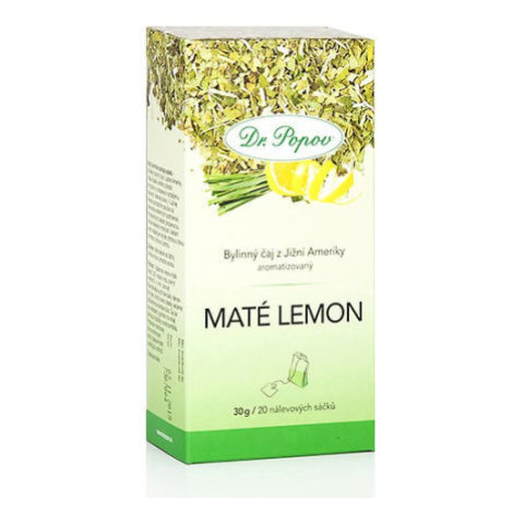 Dr. Popov Maté lemon bylinný čaj sáčkový 30 g Dr.Popov